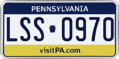 PA license plate LSS0970