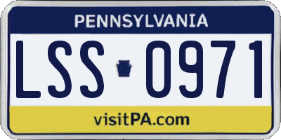 PA license plate LSS0971