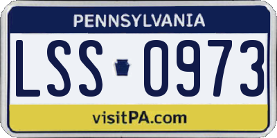PA license plate LSS0973
