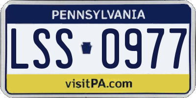 PA license plate LSS0977