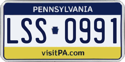 PA license plate LSS0991