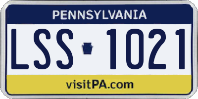 PA license plate LSS1021