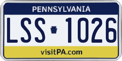 PA license plate LSS1026