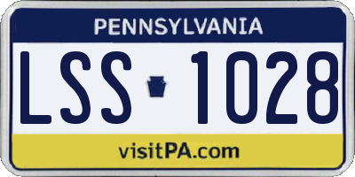 PA license plate LSS1028