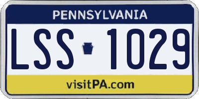 PA license plate LSS1029