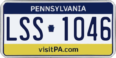 PA license plate LSS1046