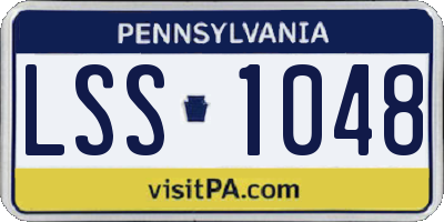 PA license plate LSS1048