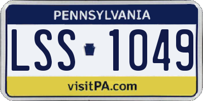 PA license plate LSS1049