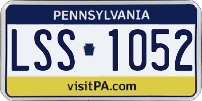 PA license plate LSS1052
