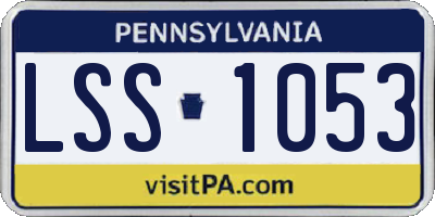 PA license plate LSS1053