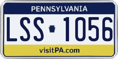 PA license plate LSS1056