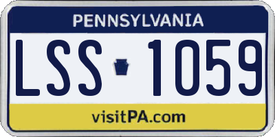 PA license plate LSS1059