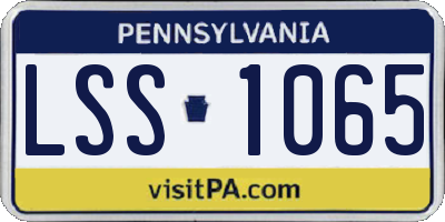 PA license plate LSS1065