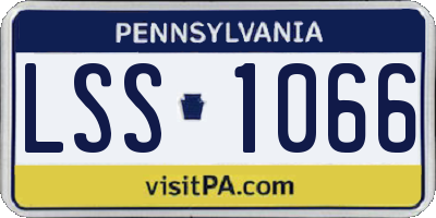 PA license plate LSS1066