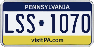 PA license plate LSS1070