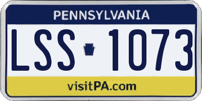 PA license plate LSS1073
