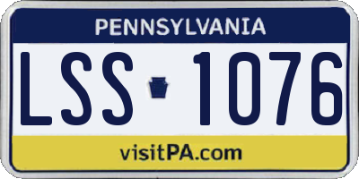 PA license plate LSS1076