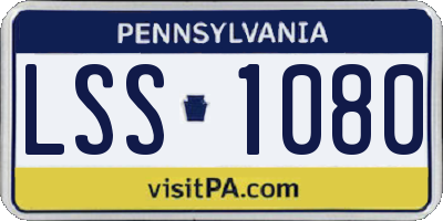 PA license plate LSS1080