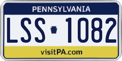 PA license plate LSS1082