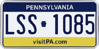 PA license plate LSS1085