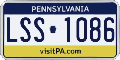 PA license plate LSS1086