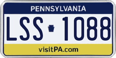 PA license plate LSS1088