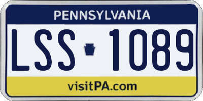 PA license plate LSS1089