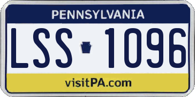 PA license plate LSS1096