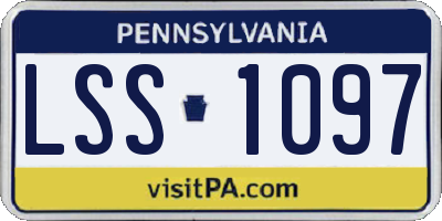 PA license plate LSS1097