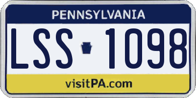 PA license plate LSS1098