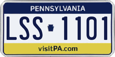 PA license plate LSS1101