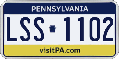 PA license plate LSS1102