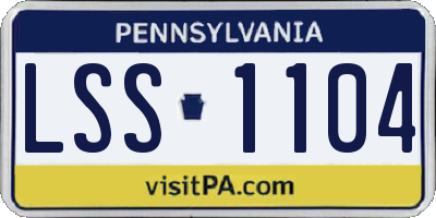 PA license plate LSS1104