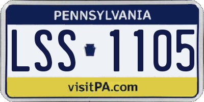 PA license plate LSS1105