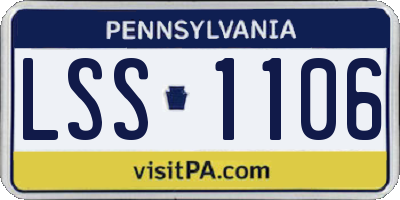 PA license plate LSS1106