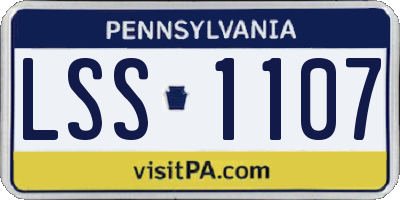 PA license plate LSS1107