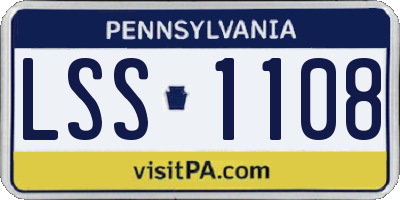 PA license plate LSS1108