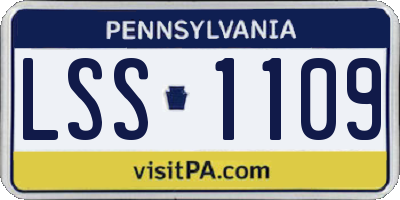 PA license plate LSS1109