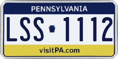PA license plate LSS1112