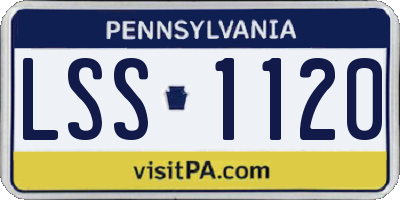 PA license plate LSS1120