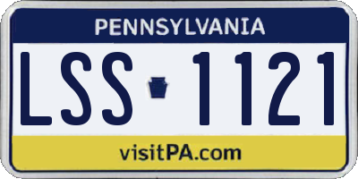 PA license plate LSS1121