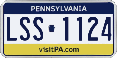 PA license plate LSS1124