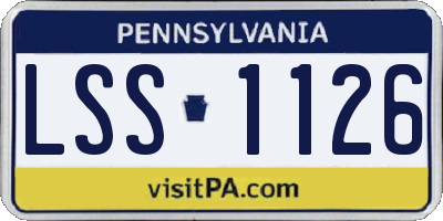 PA license plate LSS1126