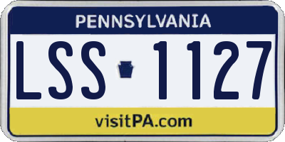 PA license plate LSS1127