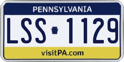 PA license plate LSS1129
