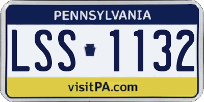 PA license plate LSS1132