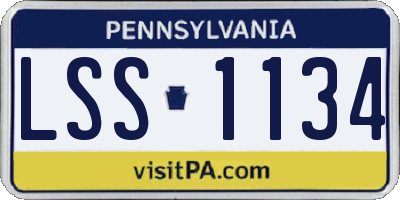 PA license plate LSS1134