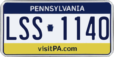 PA license plate LSS1140