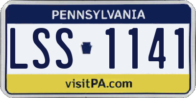 PA license plate LSS1141