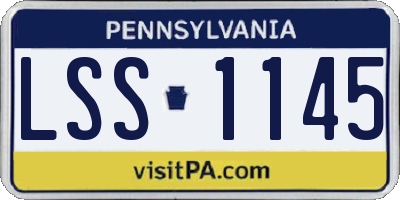 PA license plate LSS1145